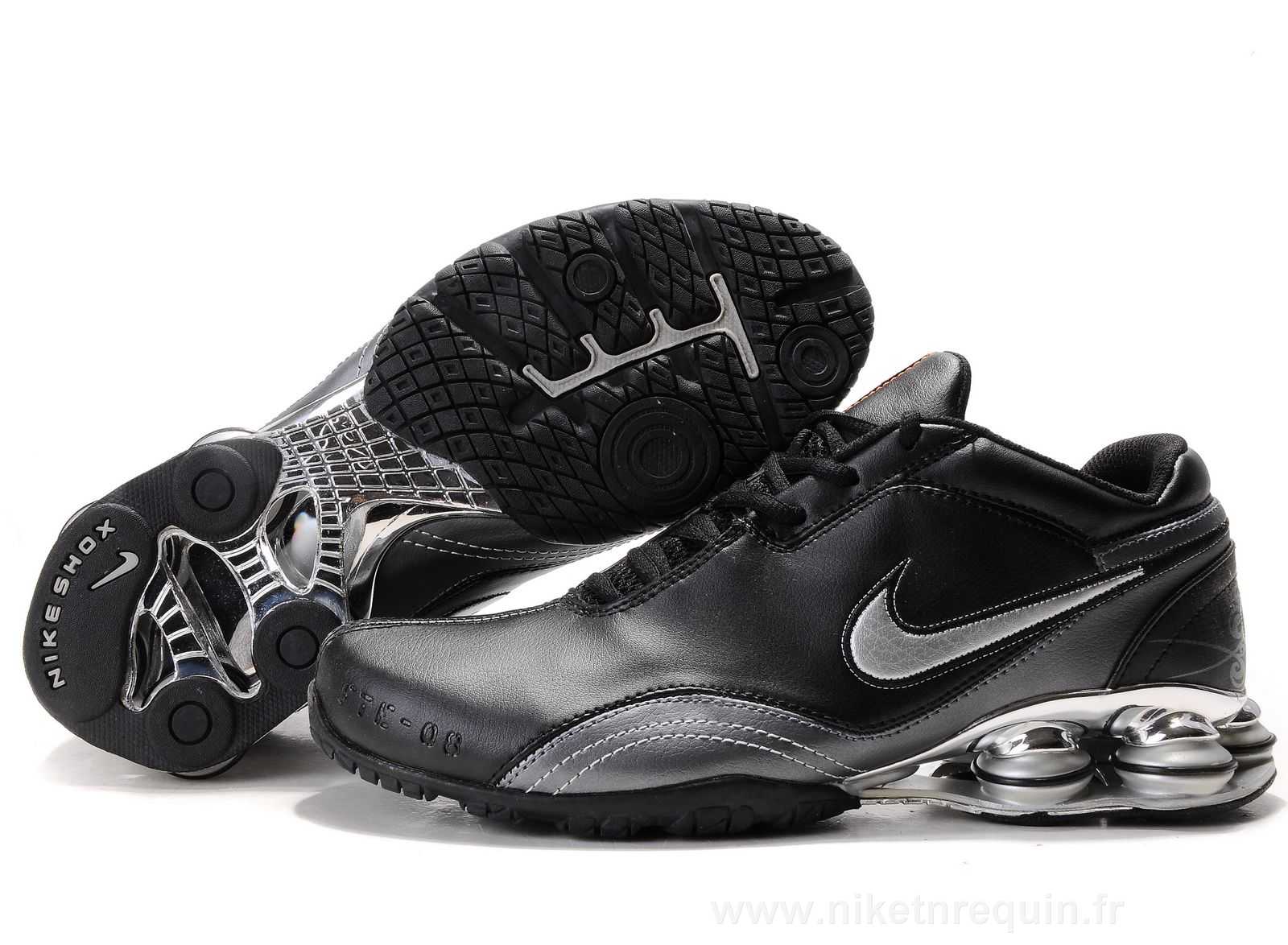 Argente Et Noir Nike Shox R5 Plaquage